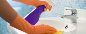 Disinfect solid surfaces